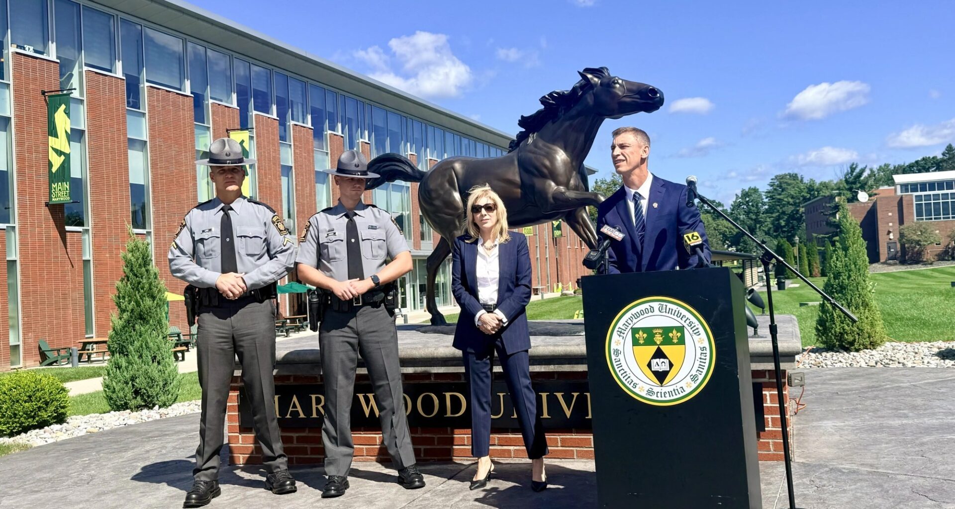 Marywood, state police tout partnership