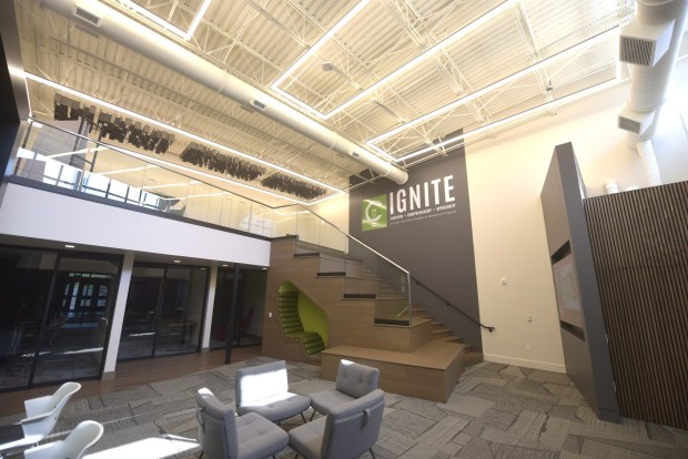The Scranton Lackawanna Industrial Building Company , the business development division of The Greater Scranton Chamber of Commerce, completed a multimillion-dollar expansion project at the TekRidge Enterprise Center in Jessup. (CHAD SEBRING/STAFF PHOTO)