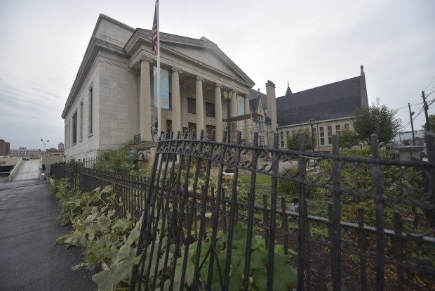Lackawanna County awarded a contract for facade repairs at the Lackawanna County Children's Library on Vine Street in Scranton. (CHAD SEBRING/STAFF PHOTO)