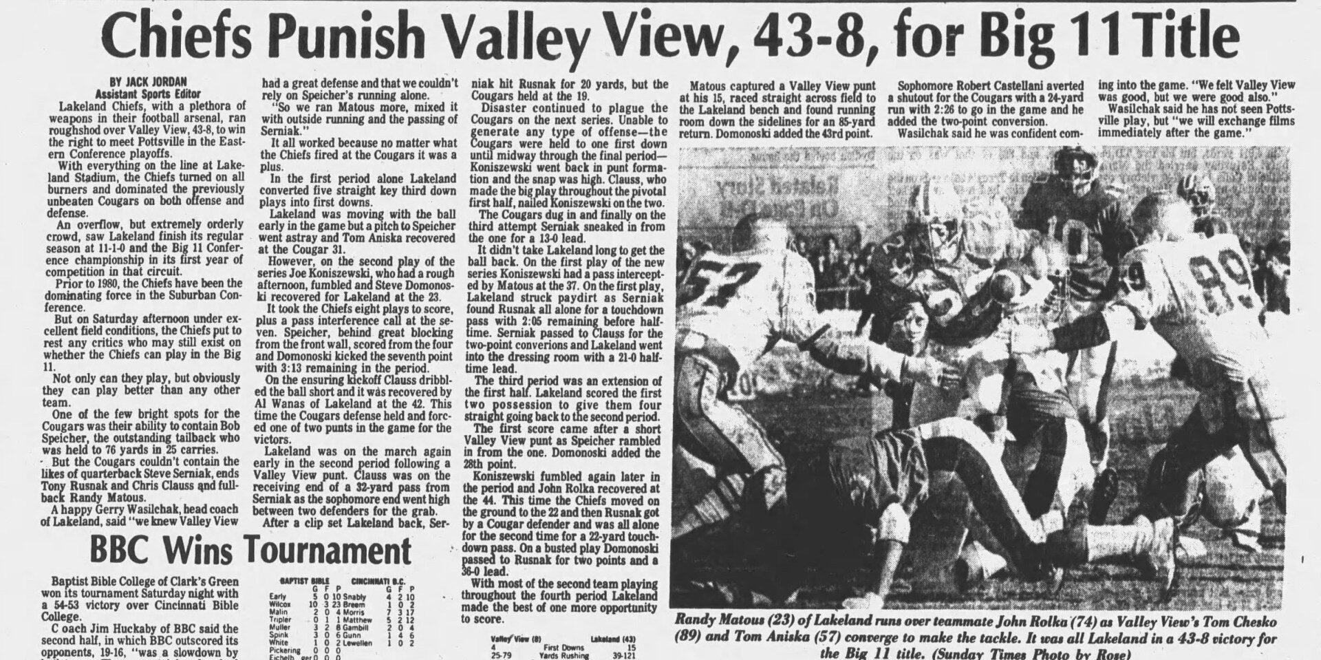 HS FOOTBALL NOTES: Lakeland to honor 1980 Big 11 championship team – Scranton Times-Tribune