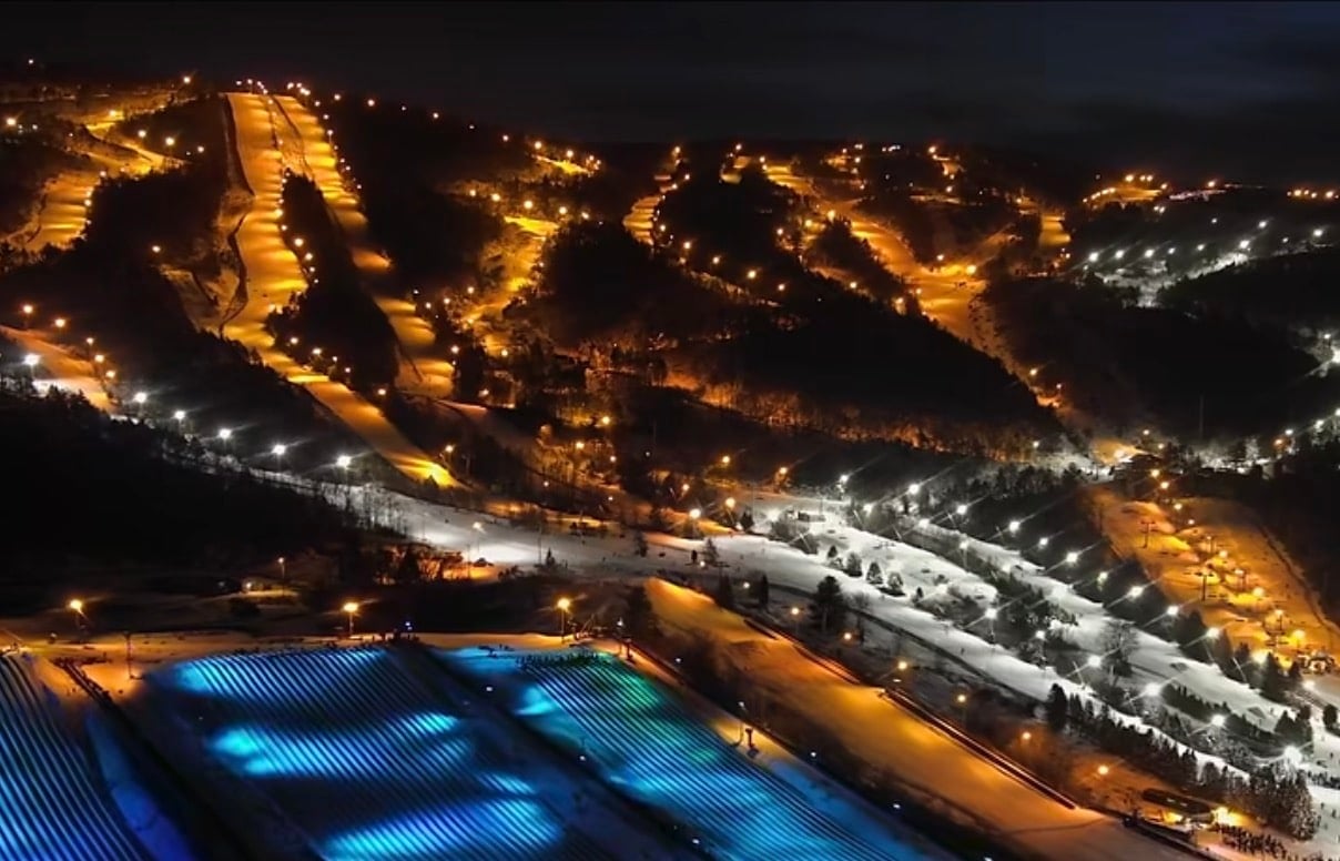 Pennsylvania's Highest-Vertical Drop Ski Area Is Going 100% LED for Night Skiing