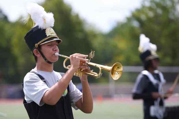 Pregame activities occur before the Bethlehem Catholic-Allentown Central Catholic football game Saturday, Sept. 5, 2026, at J. Birney Crum Stadium. (David Garrett/Special to The Morning Call)
