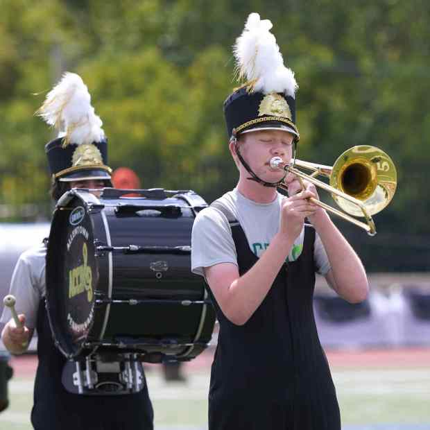 Pregame activities occur before the Bethlehem Catholic-Allentown Central Catholic football game Saturday, Sept. 5, 2026, at J. Birney Crum Stadium. (David Garrett/Special to The Morning Call)