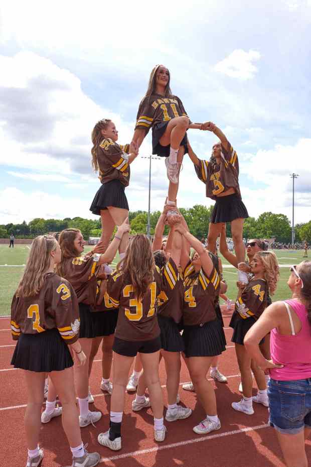 Pregame activities occur before the Bethlehem Catholic-Allentown Central Catholic football game Saturday, Sept. 5, 2026, at J. Birney Crum Stadium. (David Garrett/Special to The Morning Call)