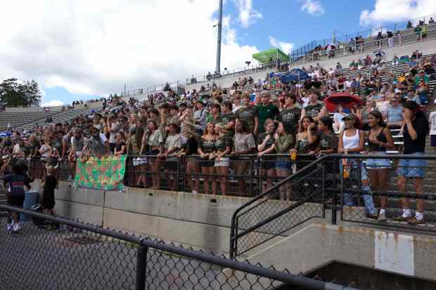 Pregame activities occur before the Bethlehem Catholic-Allentown Central Catholic football game Saturday, Sept. 5, 2026, at J. Birney Crum Stadium. (David Garrett/Special to The Morning Call)