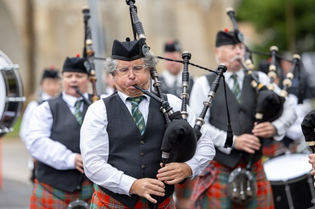 Members of the St. Columcille United Gaelic Pipe Band of Kearny, N.J., perform Sunday, Sept. 27, 2026, during the Celtic Classic Festival in Bethlehem. (Jonathan Broady/Special to The Morning Call)