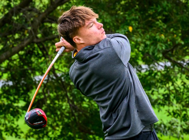 Northwestern Lehigh's Cole Dynda competes Tuesday, Sept. 22, 2026, during the Colonial League Golf Championships at Bethlehem Golf Club in Bethlehem.(April Gamiz/The Morning Call)