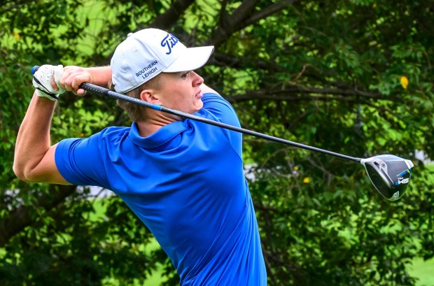 Southern Lehigh's Hayden Bartie competes Tuesday, Sept. 22, 2026, during the Colonial League Golf Championships at Bethlehem Golf Club in Bethlehem.(April Gamiz/The Morning Call)