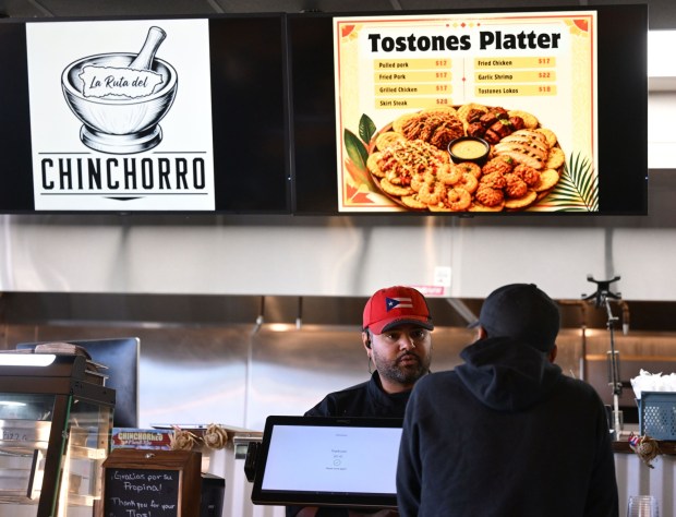 Puerto Rican specialties are served Thursday, Sept. 24, 2026, at Chinchorro restaurant in Easton. Like their sister food truck La Frikitona, Chinchorro serves food items such as tostones, mofongo, sancocho, canoas and pastelillos. (Monica Cabrera/The Morning Call)