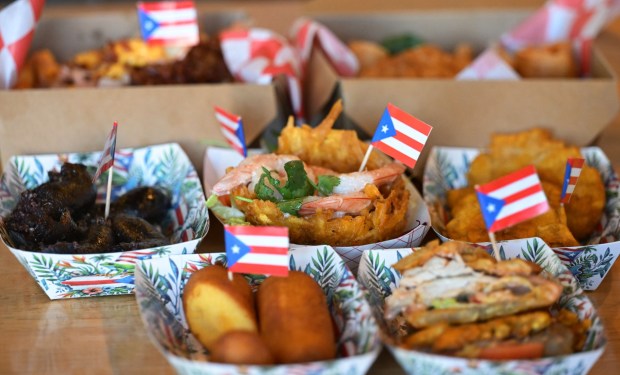 Puerto Rican specialties are served Thursday, Sept. 24, 2026, at Chinchorro restaurant in Easton. Like their sister food truck La Frikitona, Chinchorro serves food items such as tostones, mofongo, sancocho, canoas and pastelillos. (Monica Cabrera/The Morning Call)