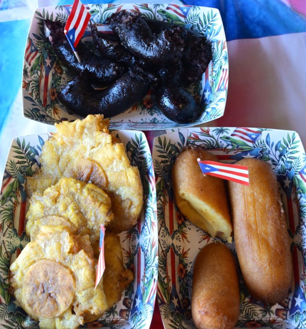 Puerto Rican specialties are served Thursday, Sept. 24, 2026, at Chinchorro restaurant in Easton. Like their sister food truck La Frikitona, Chinchorro serves food items such as tostones, mofongo, sancocho, canoas and pastelillos. (Monica Cabrera/The Morning Call)