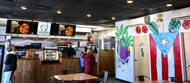 Puerto Rican specialties are served Thursday, Sept. 24, 2026, at Chinchorro restaurant in Easton. Like their sister food truck La Frikitona, Chinchorro serves food items such as tostones, mofongo, sancocho, canoas and pastelillos. (Monica Cabrera/The Morning Call)