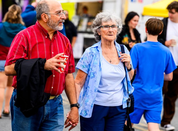 People enjoy the food, sights and sounds Wednesday, Sept. 02, 2026, at the Allentown Fair, which continues through Monday. (April Gamiz/The Morning Call)