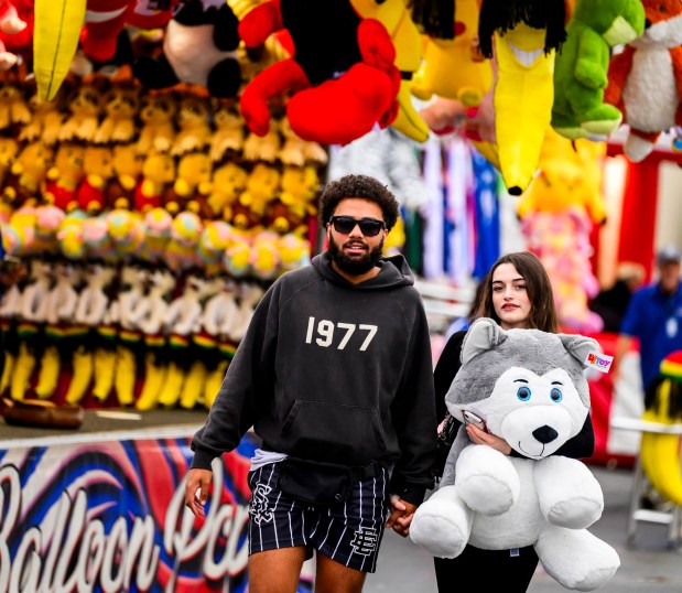People enjoy the food, sights and sounds Wednesday, Sept. 02, 2026, at the Allentown Fair, which continues through Monday. (April Gamiz/The Morning Call)
