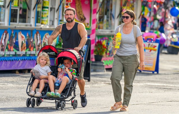 People enjoy the food, sights and sounds Thursday, Sept. 03, 2026, at the Allentown Fair, which continues through Monday. (April Gamiz/The Morning Call)