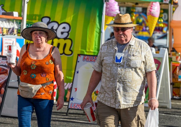 People enjoy the food, sights and sounds Thursday, Sept. 03, 2026, at the Allentown Fair, which continues through Monday. (April Gamiz/The Morning Call)
