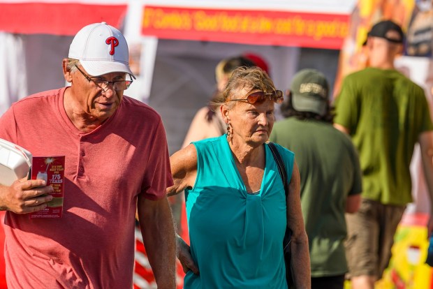 People enjoy the food, sights and sounds Thursday, Sept. 03, 2026, at the Allentown Fair, which continues through Monday. (April Gamiz/The Morning Call)