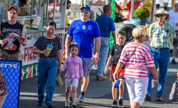 People enjoy the food, sights and sounds Thursday, Sept. 03, 2026, at the Allentown Fair, which continues through Monday. (April Gamiz/The Morning Call)
