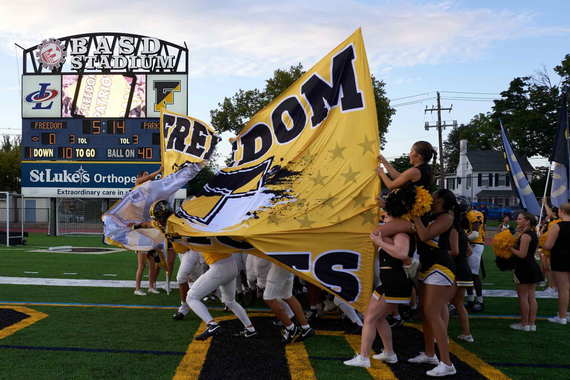 Pregame activities before the Parkland-Freedom football game Friday, Sept. 4, 2026, at Bethlehem School District Stadium. (David Garrett/Special to The Morning Call)