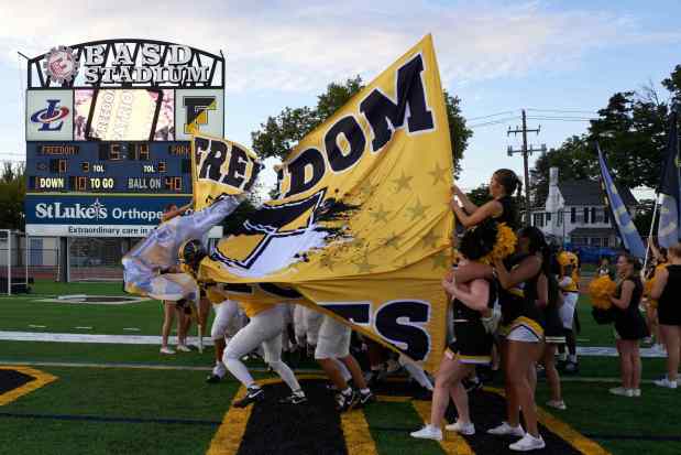 Pregame activities before the Parkland-Freedom football game Friday, Sept. 4, 2026, at Bethlehem School District Stadium. (David Garrett/Special to The Morning Call)
