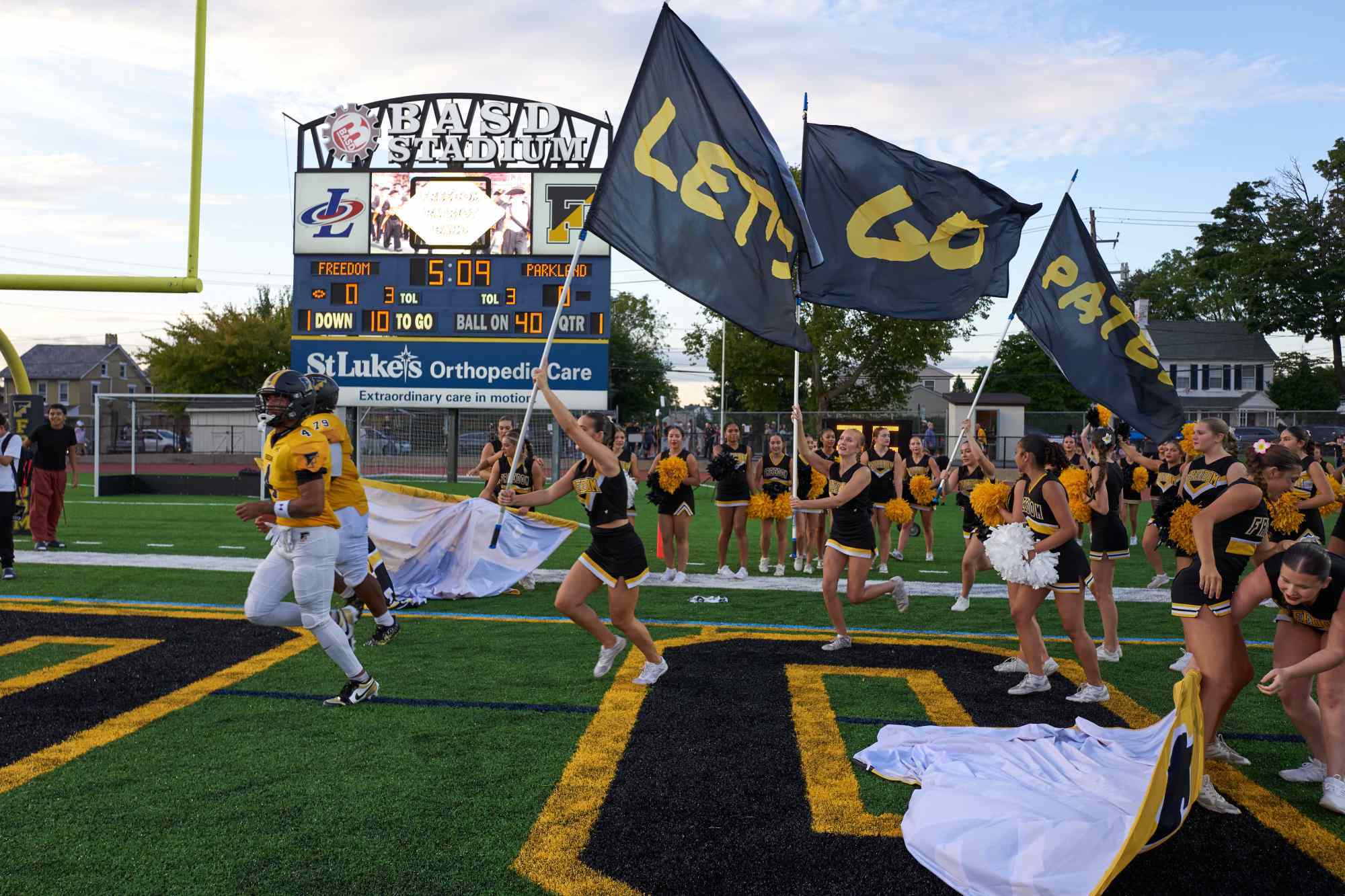 Pregame activities before the Parkland-Freedom football game Friday, Sept. 4, 2026, at Bethlehem School District Stadium. (David Garrett/Special to The Morning Call)