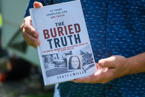 Scott Miller talks Thursday, Sept. 10, 2026, in Lenhartsville about the still-unsolved murder of his wife, Sandy, 48 years ago. Sandy Miller was 22 when she was fatally beaten, stabbed and choked Sept. 18, 1978, in her Nazareth home. Scott Miller wrote a book, "The Buried Truth," about the investigation. (Sharon Merkel/Special to The Morning Call)