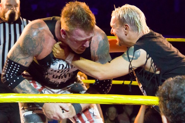 Professional wrestling returns to The Great Allentown Fair on Thursday, Sept. 3, 2026. Stars, Stripes & Slams, featured professional wrestlers at the family-friendly show designed to appeal to longtime fans and new audiences alike. The lineup included: Doc Gallows & Karl Anderson (The Good Brothers) - WWE, AEW and international promotions; 10-time World Tag Team Champions N-Zo (formerly Enzo Amore) - WWE and TNA, HEATH (Heath Slater) - WWE and TNA, Tito Santana - WWE Hall of Famer and former two-time Intercontinental Champion, "The Franchise" Shane Douglas - Four-time ECW World Heavyweight Champion, James Ellsworth - WWE and multiple independent organizations, Ricardo Rodriguez - WWE, MLW and international promotions The Patriot - WWE, WCW and multiple independent organizations. (Sheri Bayne/Special to The Morning Call)