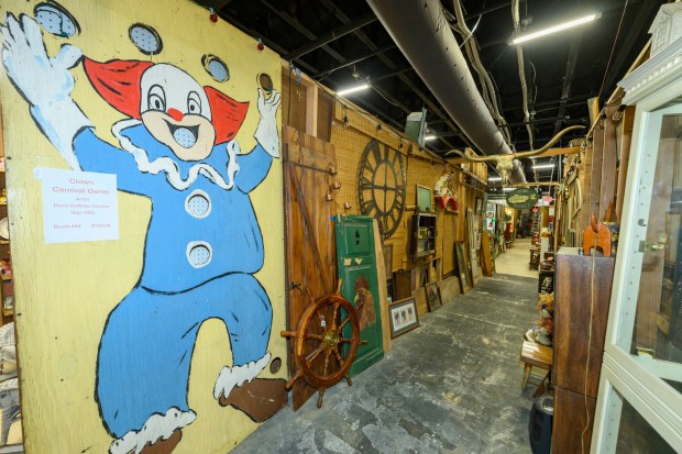 A variety of vendors offers all sort of antiques from the eccentric to the elegant Friday, Sept. 4, 2026, at Weil's Doghouse Antiques in the Parkway Shopping Center at 1471 Lehigh St. in Allentown. The antique store features over 180 vendors in its location in the back of the mall's parking lot. (April Gamiz/The Morning Call)