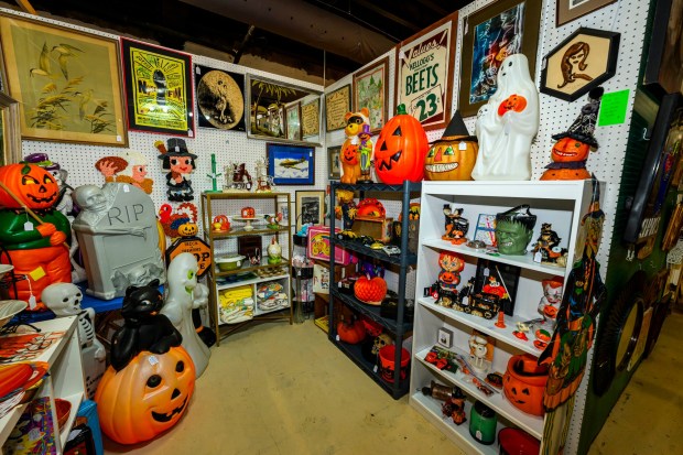 A variety of vendors offers all sort of antiques from the eccentric to the elegant Friday, Sept. 4, 2026, at Weil's Doghouse Antiques in the Parkway Shopping Center at 1471 Lehigh St. in Allentown. The antique store features over 180 vendors in its location in the back of the mall's parking lot. (April Gamiz/The Morning Call)