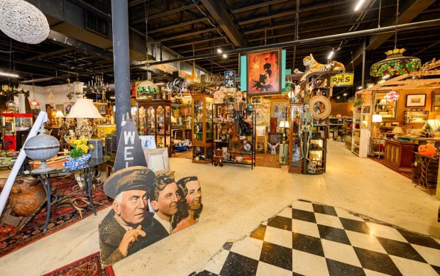 A variety of vendors offers all sort of antiques from the eccentric to the elegant Friday, Sept. 4, 2026, at Weil's Doghouse Antiques in the Parkway Shopping Center at 1471 Lehigh St. in Allentown. The antique store features over 180 vendors in its location in the back of the mall's parking lot. (April Gamiz/The Morning Call)