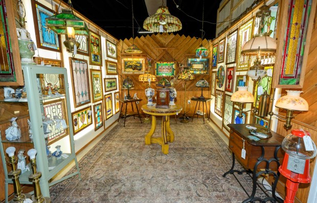 A variety of vendors offers all sort of antiques from the eccentric to the elegant Friday, Sept. 4, 2026, at Weil's Doghouse Antiques in the Parkway Shopping Center at 1471 Lehigh St. in Allentown. The antique store features over 180 vendors in its location in the back of the mall's parking lot. (April Gamiz/The Morning Call)