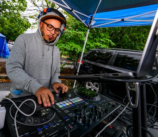 DJ YNOT spins music for the crowd Sunday, Sept. 20, 2026, during the Lehigh Valley Wicked Plant Festival at the ArtsQuest Center at SteelStacks in Bethlehem. (April Gamiz/The Morning Call)
