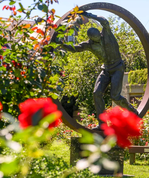 Flowers surround the Lehigh Valley Workers Memorial on Monday, Sept. 7, 2026, inside the Bethlehem Rose Garden in Bethlehem. According to the U.S Department of Labor, observed the first Monday in September, Labor Day is an annual celebration of the social and economic achievements of American workers. The holiday is rooted in the late nineteenth century, when labor activists pushed for a federal holiday to recognize the many contributions workers have made to America's strength, prosperity, and well-being. The first Labor Day holiday was celebrated on Tuesday, Sept. 5, 1882, in New York City, in accordance with the plans of the Central Labor Union. The Central Labor Union held its second Labor Day holiday just a year later, on Sept. 5, 1883. By 1894, 23 more states had adopted the holiday, and on June 28, 1894, President Grover Cleveland signed a law making the first Monday in September of each year a national holiday. (April Gamiz/The Morning Call)