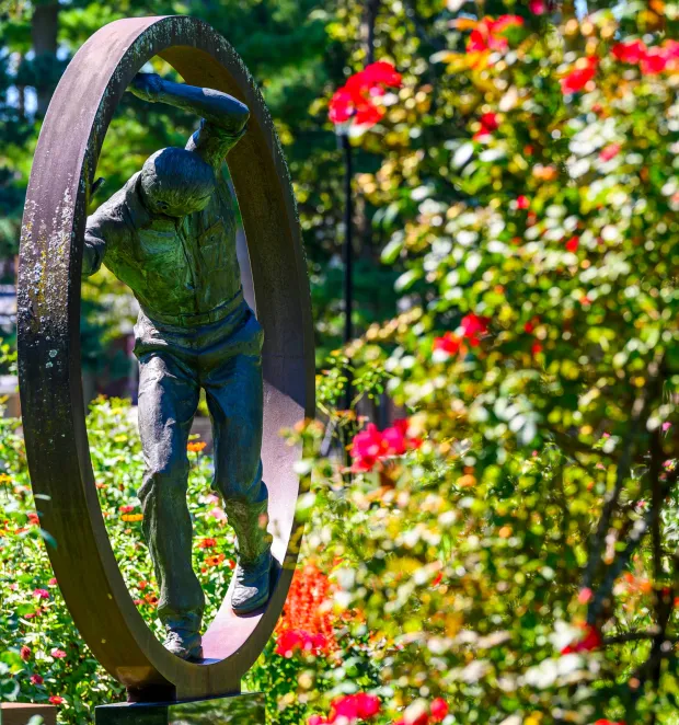 Flowers surround the Lehigh Valley Workers Memorial on Monday, Sept. 7, 2026, inside the Bethlehem Rose Garden in Bethlehem. According to the U.S Department of Labor, observed the first Monday in September, Labor Day is an annual celebration of the social and economic achievements of American workers. The holiday is rooted in the late nineteenth century, when labor activists pushed for a federal holiday to recognize the many contributions workers have made to America's strength, prosperity, and well-being. The first Labor Day holiday was celebrated on Tuesday, Sept. 5, 1882, in New York City, in accordance with the plans of the Central Labor Union. The Central Labor Union held its second Labor Day holiday just a year later, on Sept. 5, 1883. By 1894, 23 more states had adopted the holiday, and on June 28, 1894, President Grover Cleveland signed a law making the first Monday in September of each year a national holiday. (April Gamiz/The Morning Call)