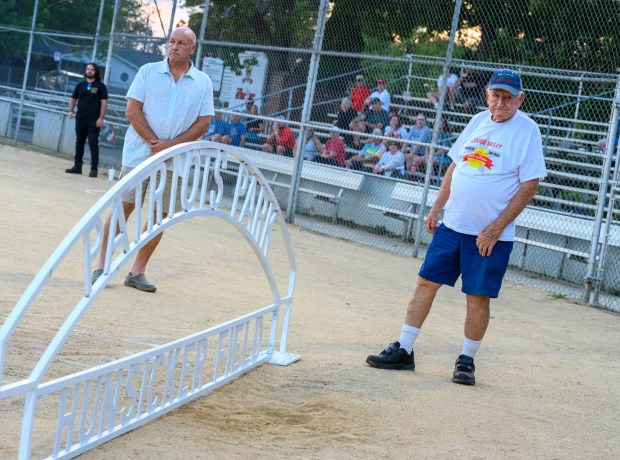 Don Hunsicker is honored with the field named after him at the Lehigh Valley Softball Hall of Fame during its 25th annual induction ceremony Wednesday, Sept. 9, 2026, at Patriots Park in Allentown.(April Gamiz/The Morning Call)
