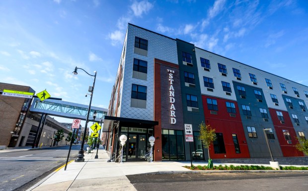 An inside look at the Standard on Wednesday, Sept. 16, 2026, during a ribbon-cutting marking the official opening of the building. The building, City Center Group's 15th apartment building in downtown Allentown, has 257 apartments on the site of the former Morning Call office. (April Gamiz/The Morning Call)