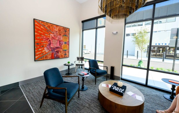 An inside look at the Standard on Wednesday, Sept. 16, 2026, during a ribbon-cutting marking the official opening of the building. The building, City Center Group's 15th apartment building in downtown Allentown, has 257 apartments on the site of the former Morning Call office. (April Gamiz/The Morning Call)