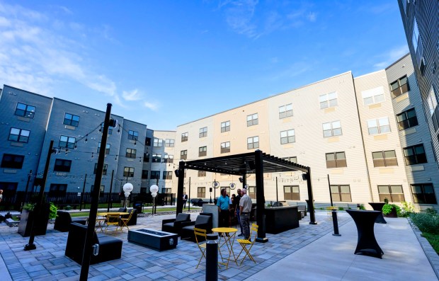 An inside look at the Standard on Wednesday, Sept. 16, 2026, during a ribbon-cutting marking the official opening of the building. The building, City Center Group's 15th apartment building in downtown Allentown, has 257 apartments on the site of the former Morning Call office. (April Gamiz/The Morning Call)