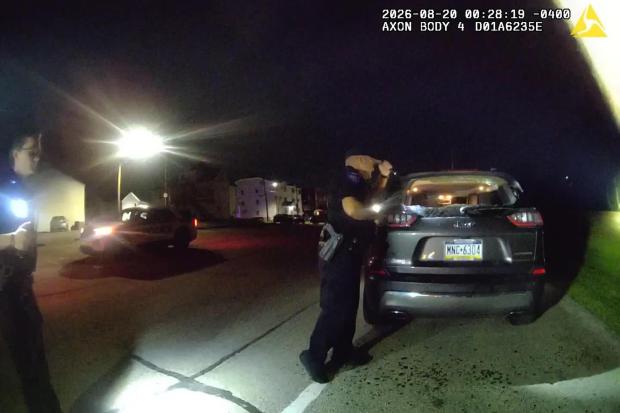 Police body cam footage shows the moment officers discovered the body of a college student.