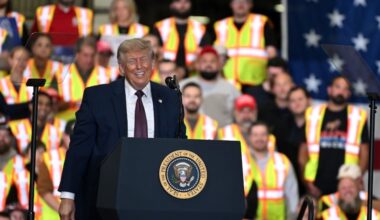 President Donald Trump travels to the Lehigh Valley to visit Mack Trucks in Macungie Tuesday, June 23, 2026.