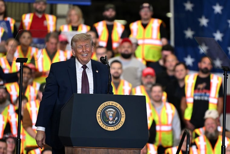 President Donald Trump travels to the Lehigh Valley to visit Mack Trucks in Macungie Tuesday, June 23, 2026.