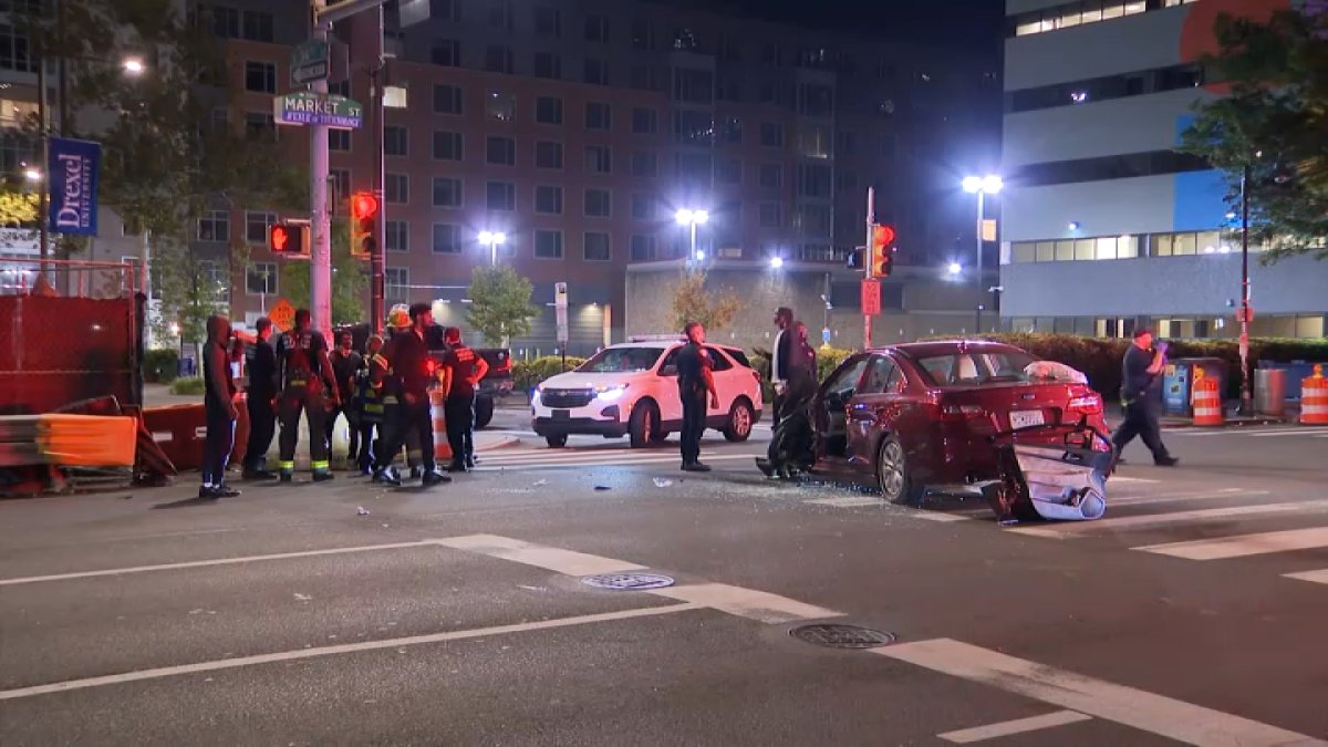 2 hurt in crash along Market St. in University City – NBC10 Philadelphia
