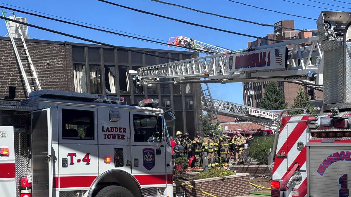 Fire at former PNC Mortgage in Monroeville, Pennsylvania