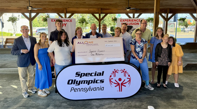 ALLONE FOUNDATION AND SPECIAL OLYMPICS PENNSYLVANIA ANNOUNCE $1 MILLION PARTNERSHIP TO EXPAND INCLUSIVE SPORTS & HEALTH PROGRAMMING