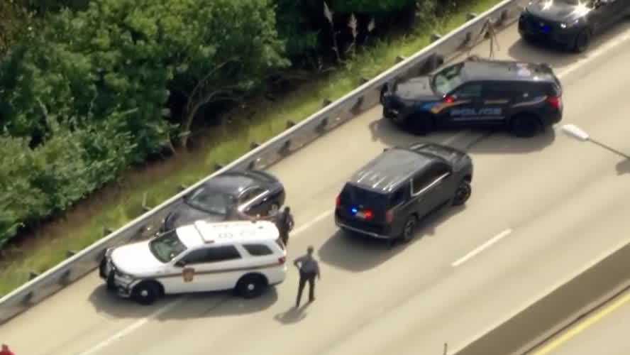 Video of person taken into custody on Parkway West