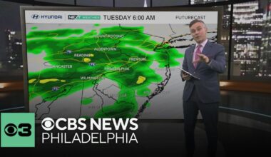 Periods of rain hit Tuesday in Philadelphia region | NEXT Weather Forecast