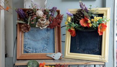 Denim Pocket Full of Flowers Frame
