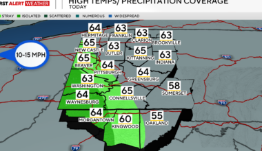 A clear weather pattern will be moving into the Pittsburgh area for the next couple of days