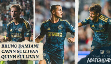 Damiani and both Sullivans earn MLS Team of the Matchday honors