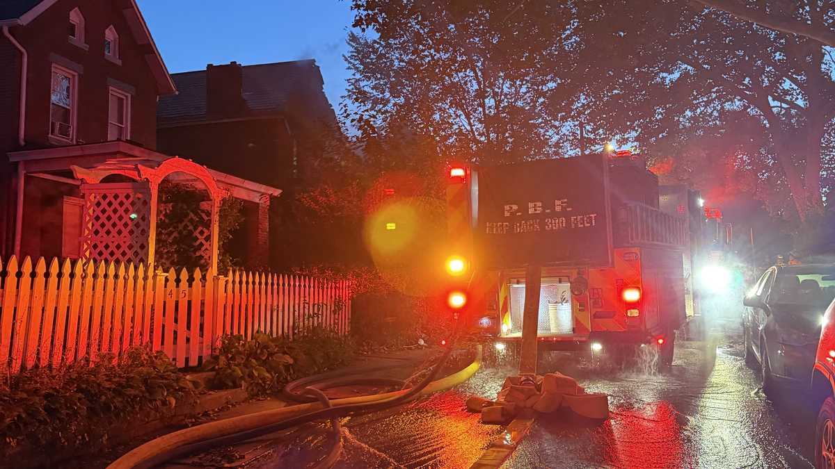 Flames engulf Pittsburgh home after breaking through top floor
